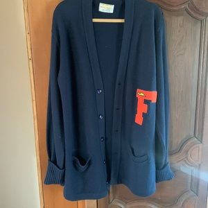 Preppy vintage varsity sweater